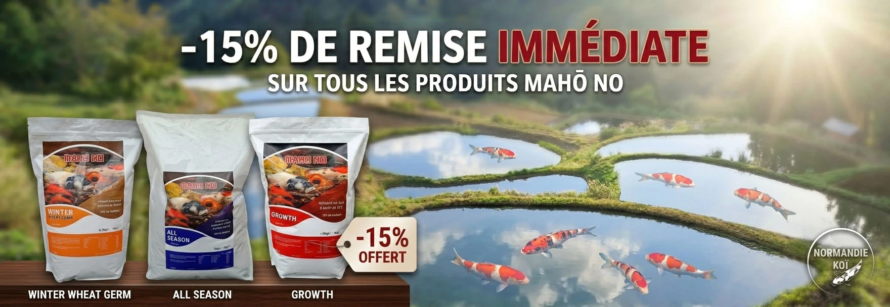 Promotion sur la nourriture pour carpe koi