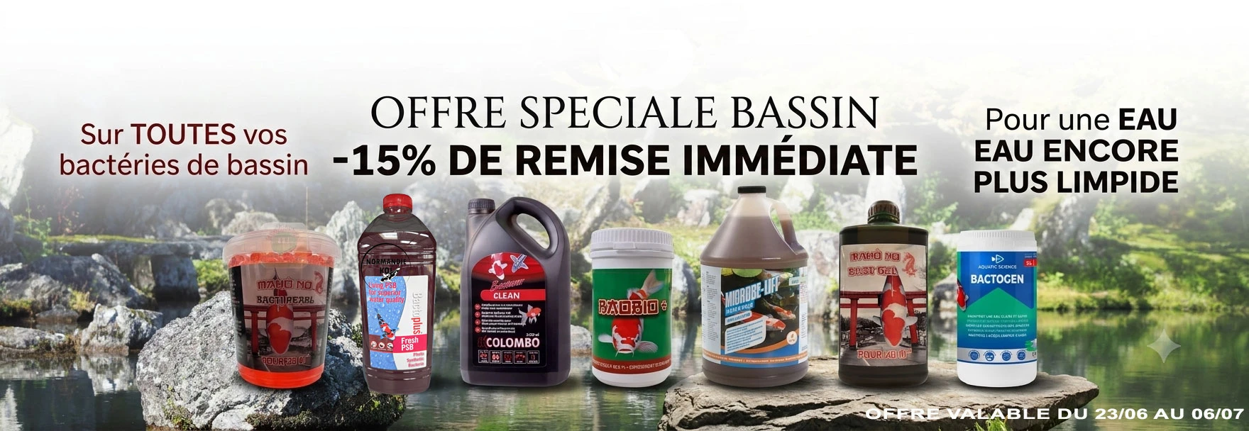 Promotion sur les Bacteries de bassin