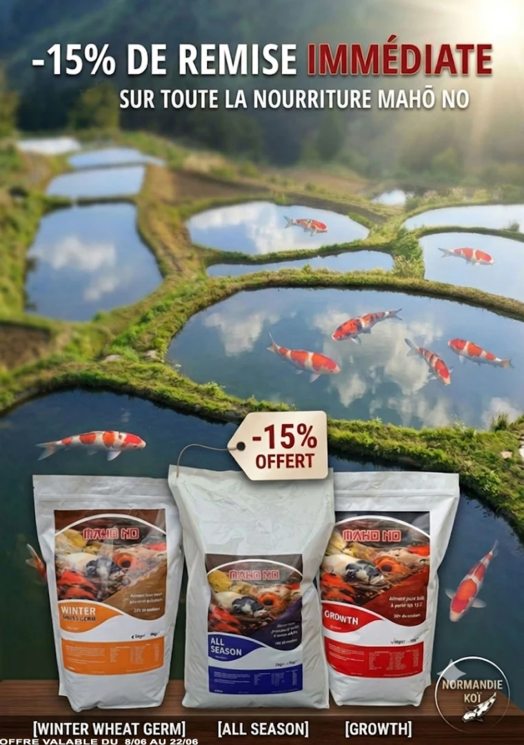 Promotion sur la nourriture pour carpe koi